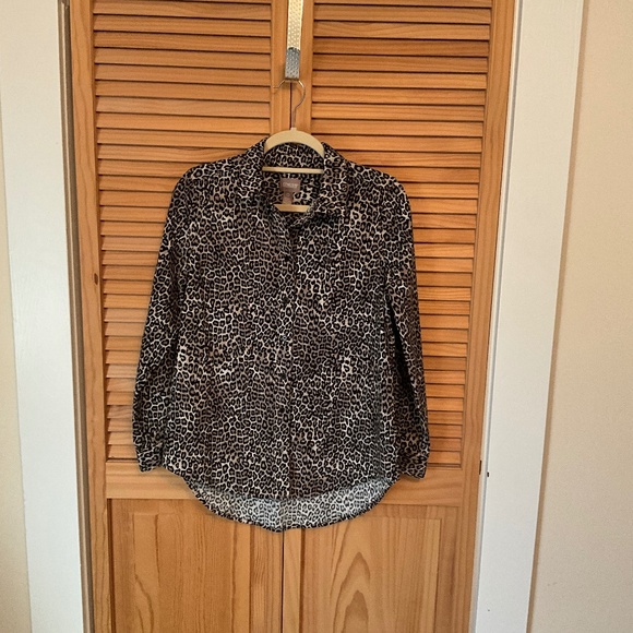 Chicos corduroy leopard print blouse - Picture 1 of 6